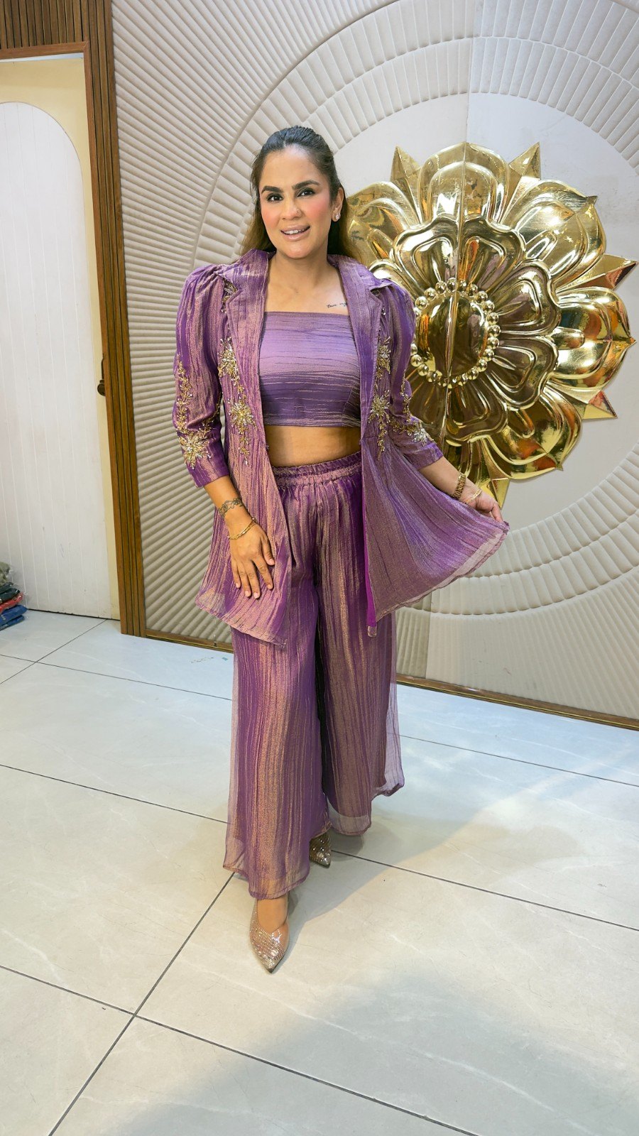 Beautiful Shimmer Co-ord Set PC3789