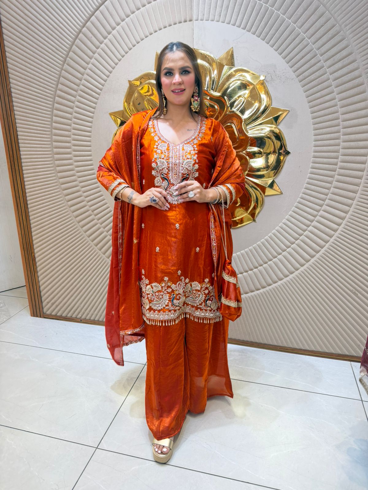 Elegant Full Sleeve Suit With Lace Work PC2551