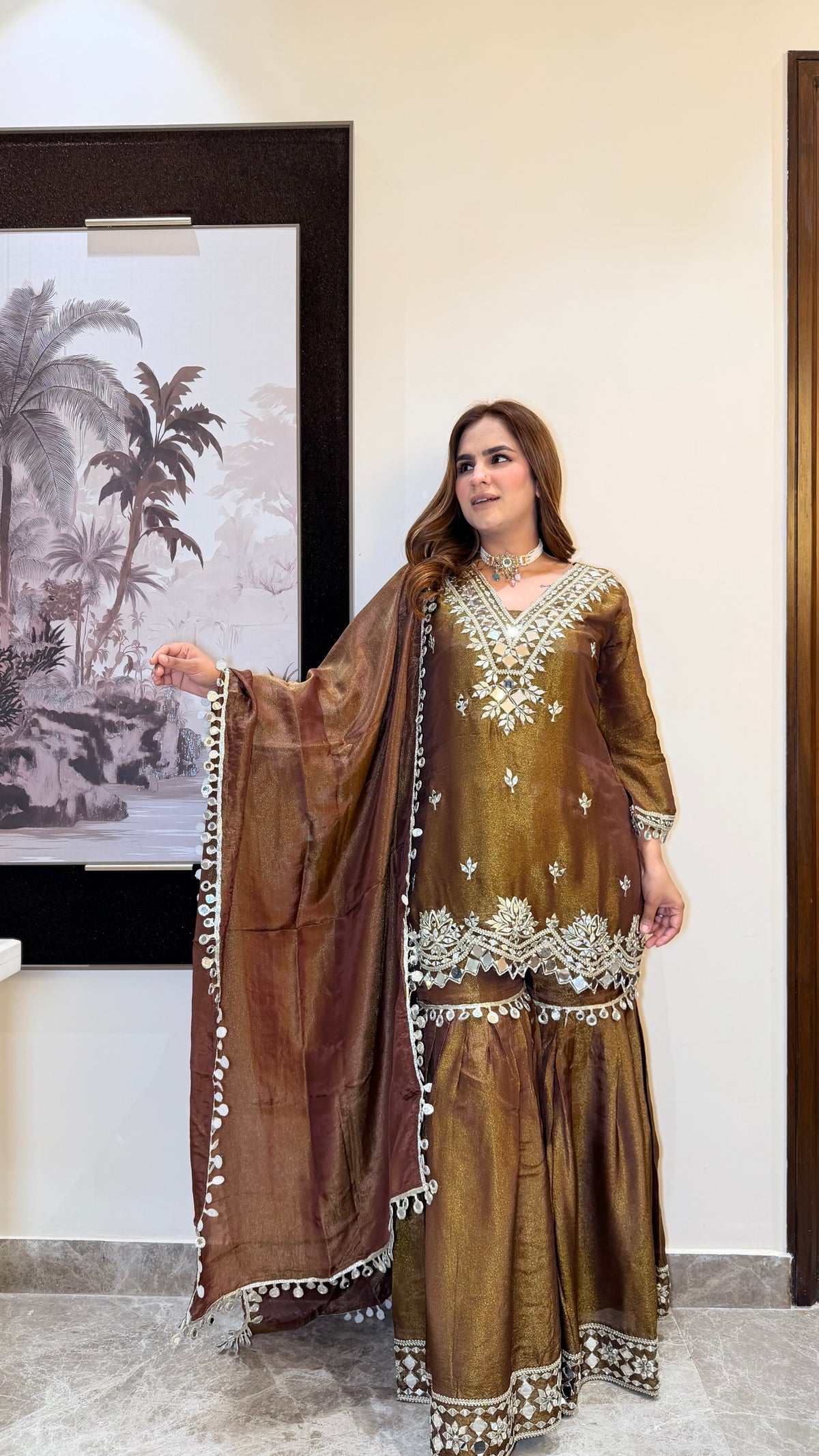 Beautiful shimmer tissue suit PC3692