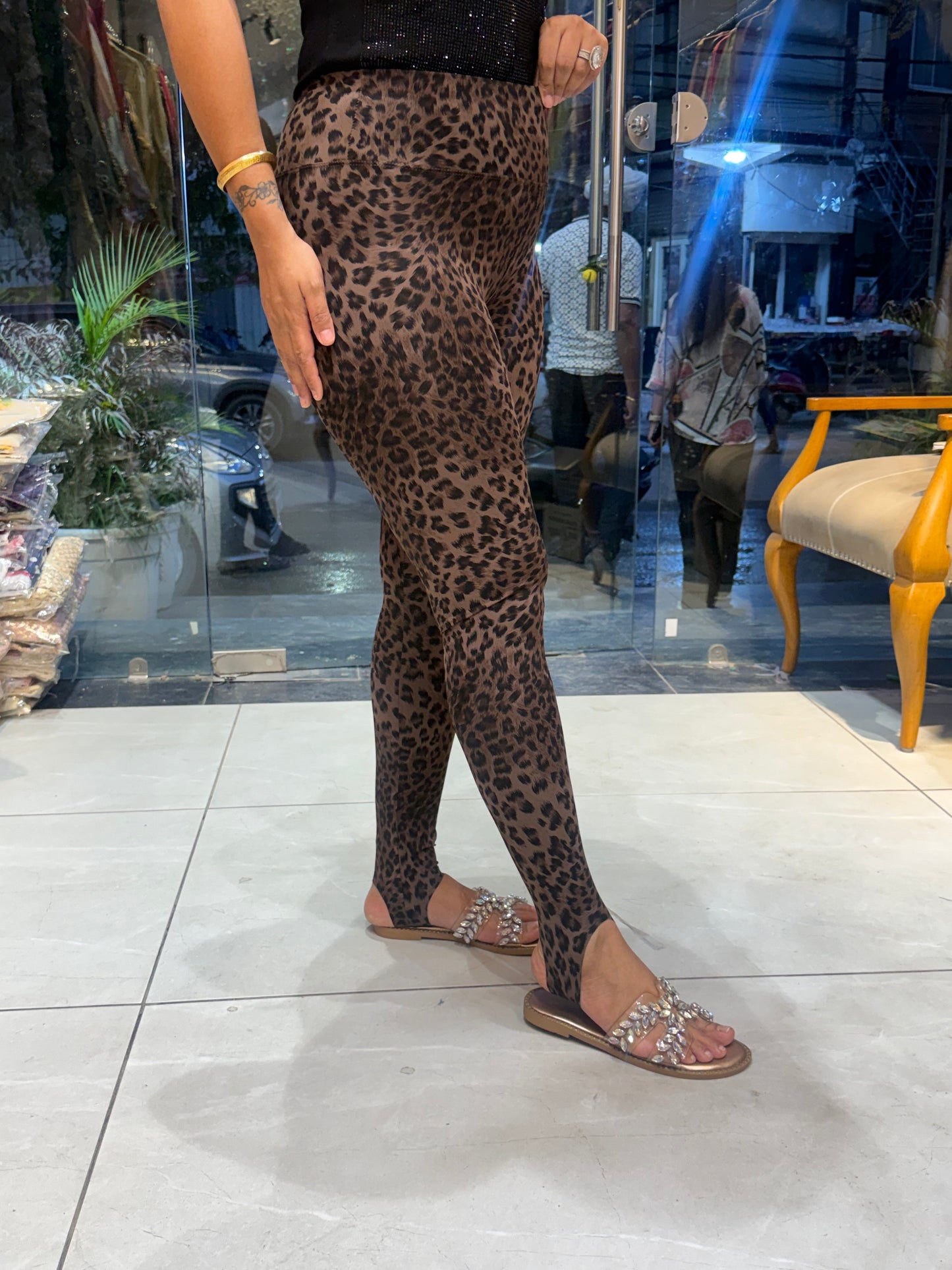 Leopard Print Stretch Pants PC3430