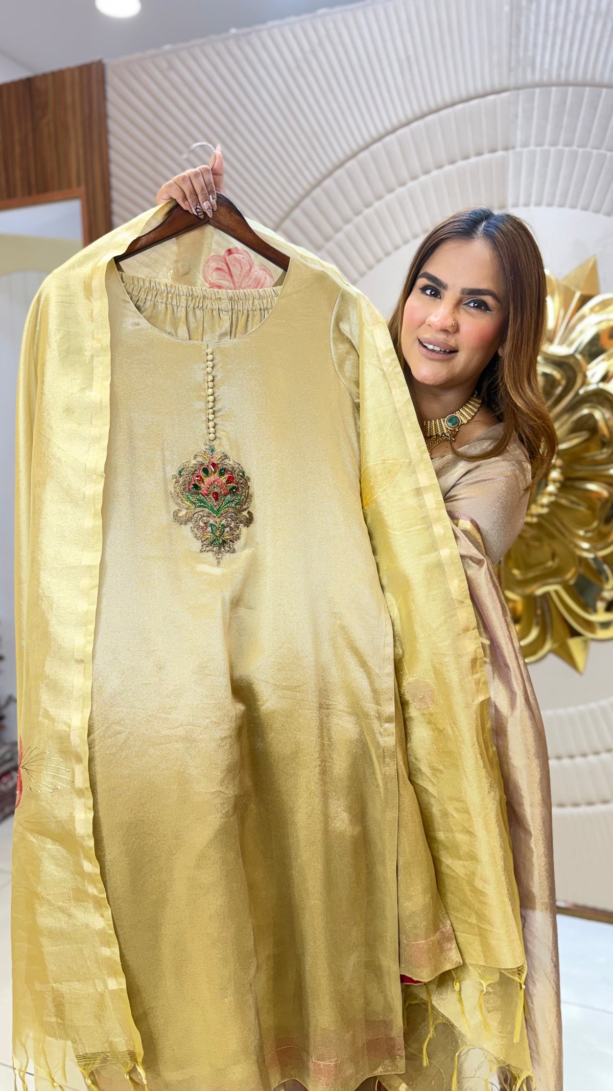 Beautiful organza tissue suit PC3694