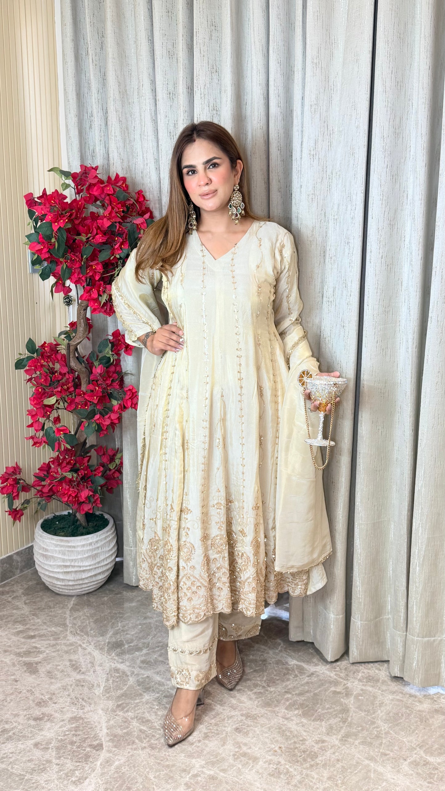 Embroidered Anarkali Suit PC3490