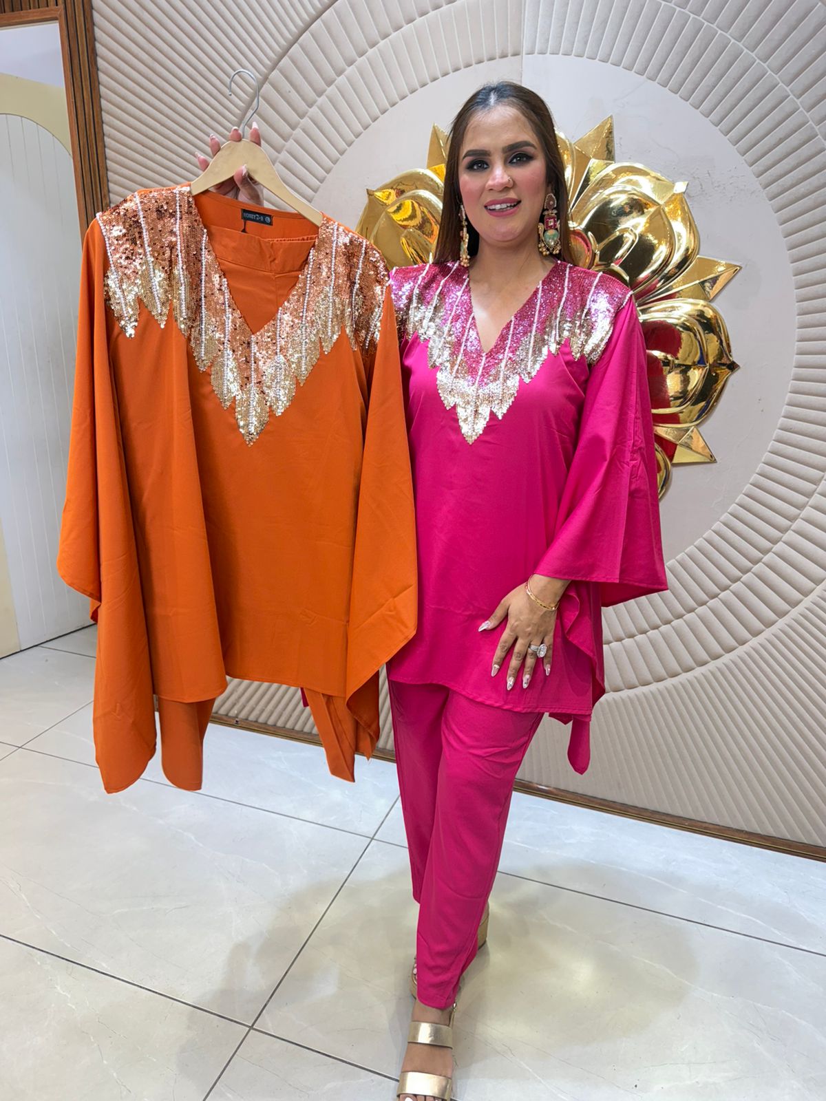 Elegant Partywear Cord Set With Chest Design PC2550