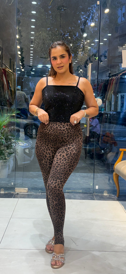 Leopard Print Stretch Pants PC3430