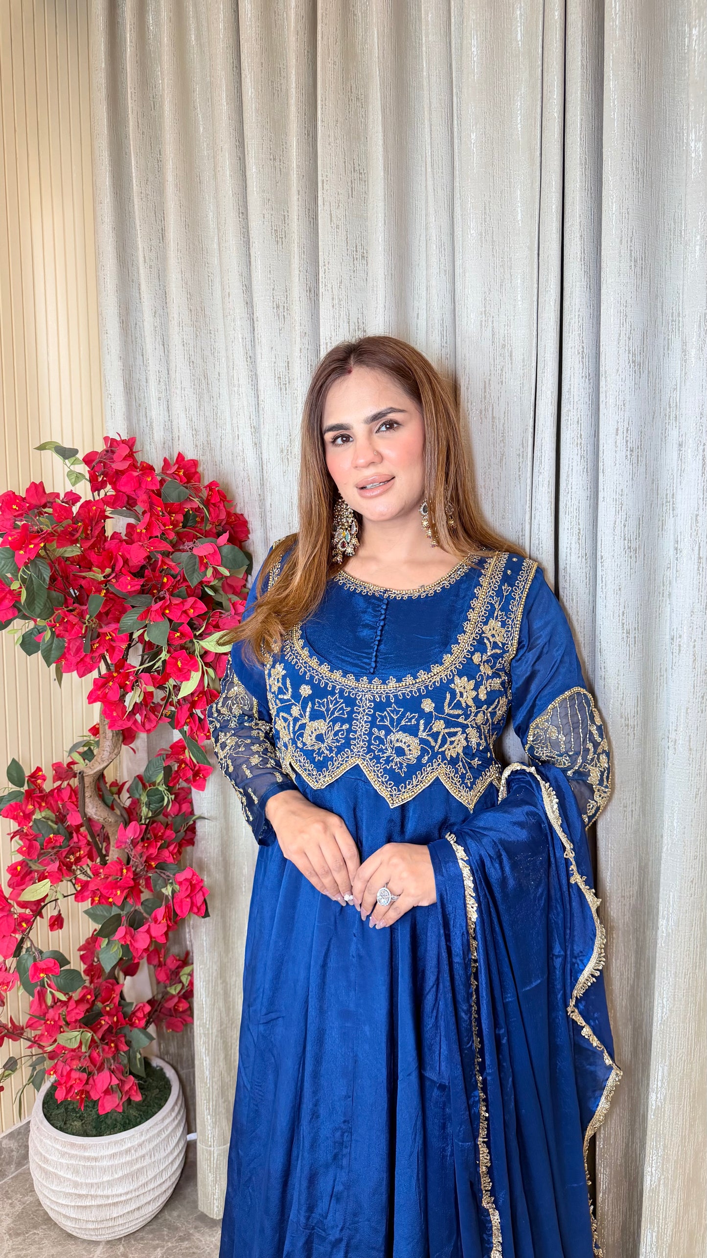 Embroidered Anarkali Suit Set PC3495