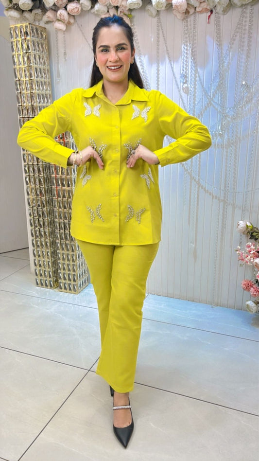 Beautiful Butterfly beads Work Co-Ord Set PC1188