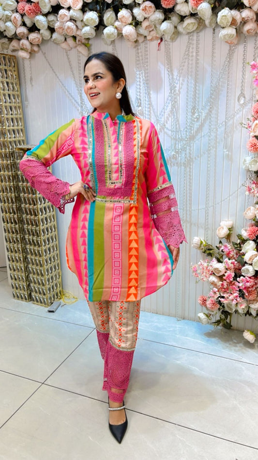 Beautiful Colorful Co-Ord Set PC1298