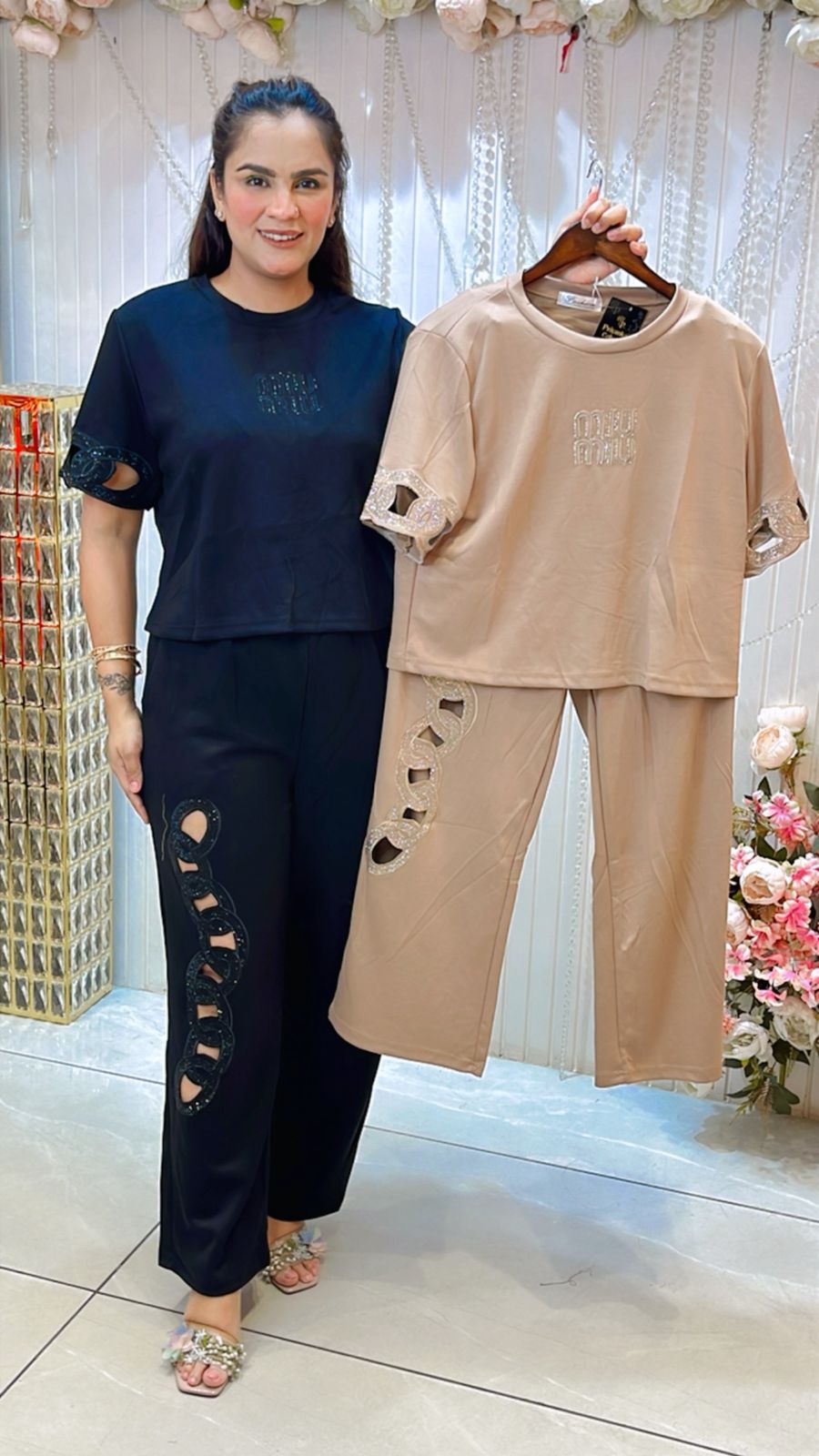Beautiful Cut Work Co-Ord Set PC1199