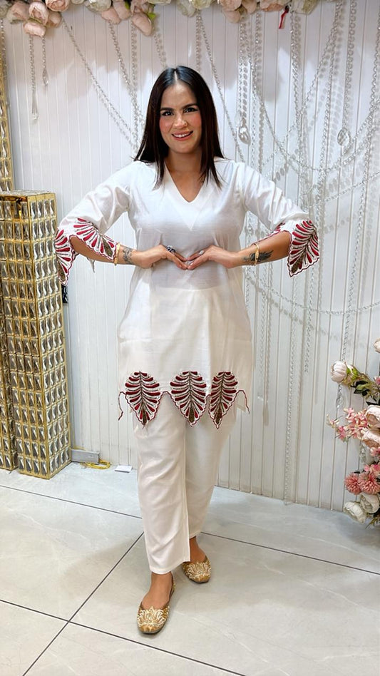Beautiful Cut Work Co-Ord Set PC1352