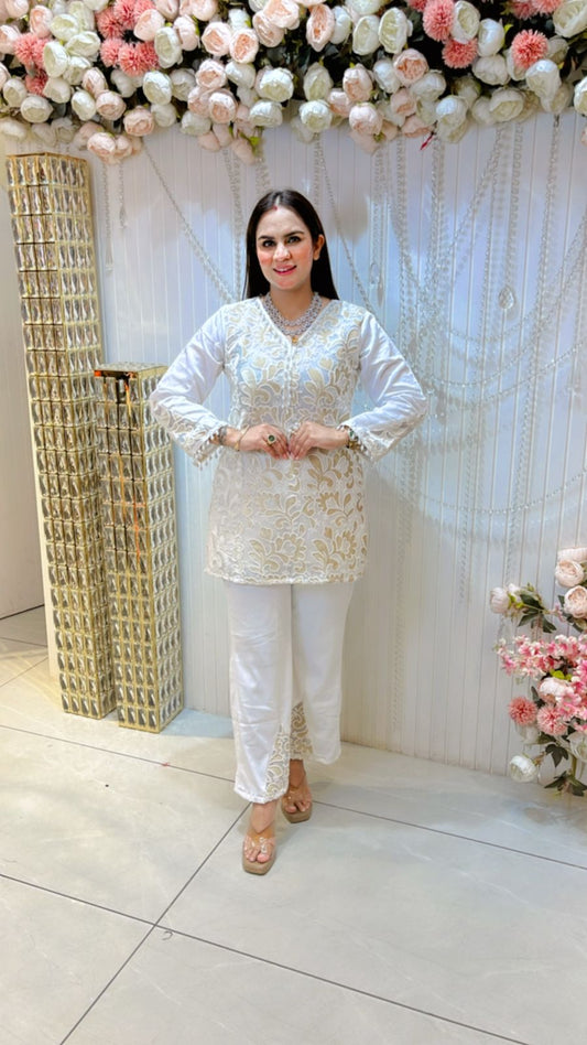 Beautiful Emboridery Co-ord Set PC715