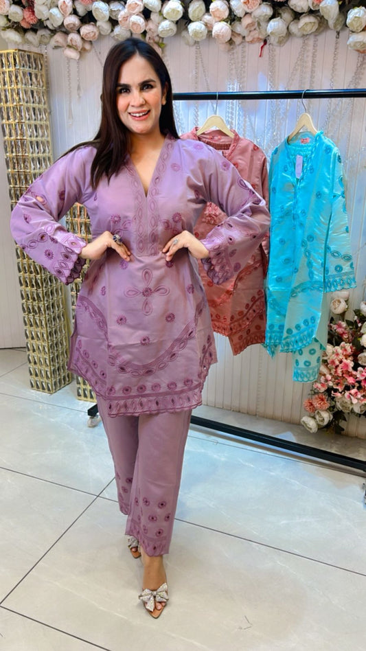 Beautiful Embroidery Co-Ord Set PC1346