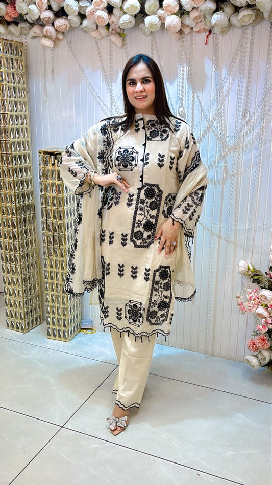 Beautiful Embroidery Suit PC1344