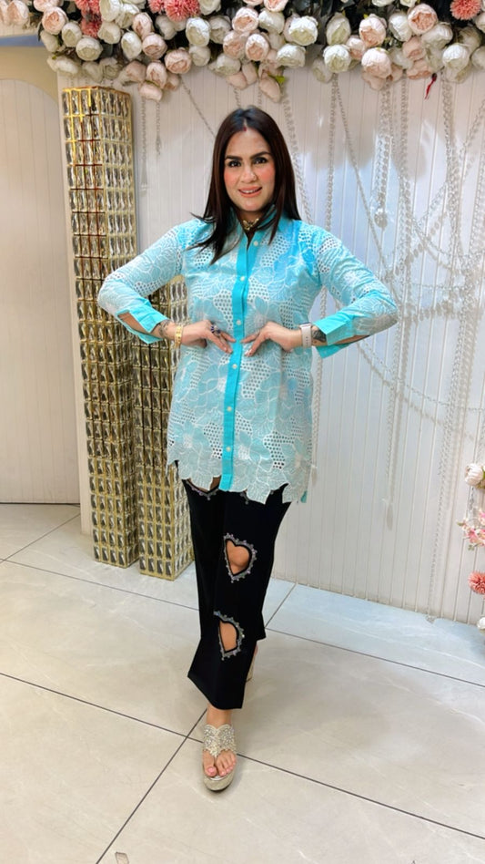 Beautiful Floral Chicken Work Top PC1087