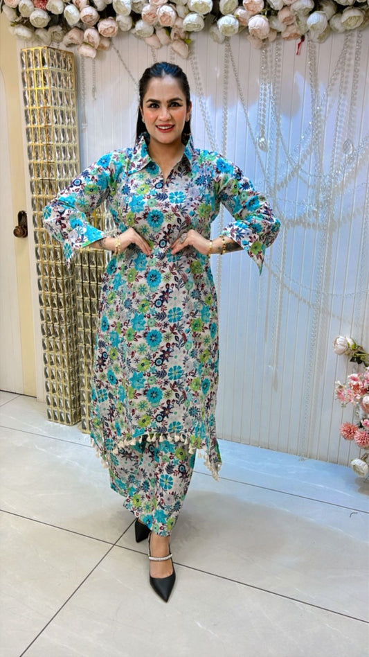 Beautiful Flower Print Co-Ord Set PC1267