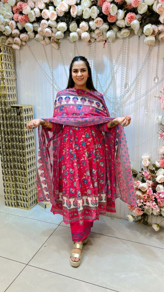 Beautiful Flower Print Suit PC1311