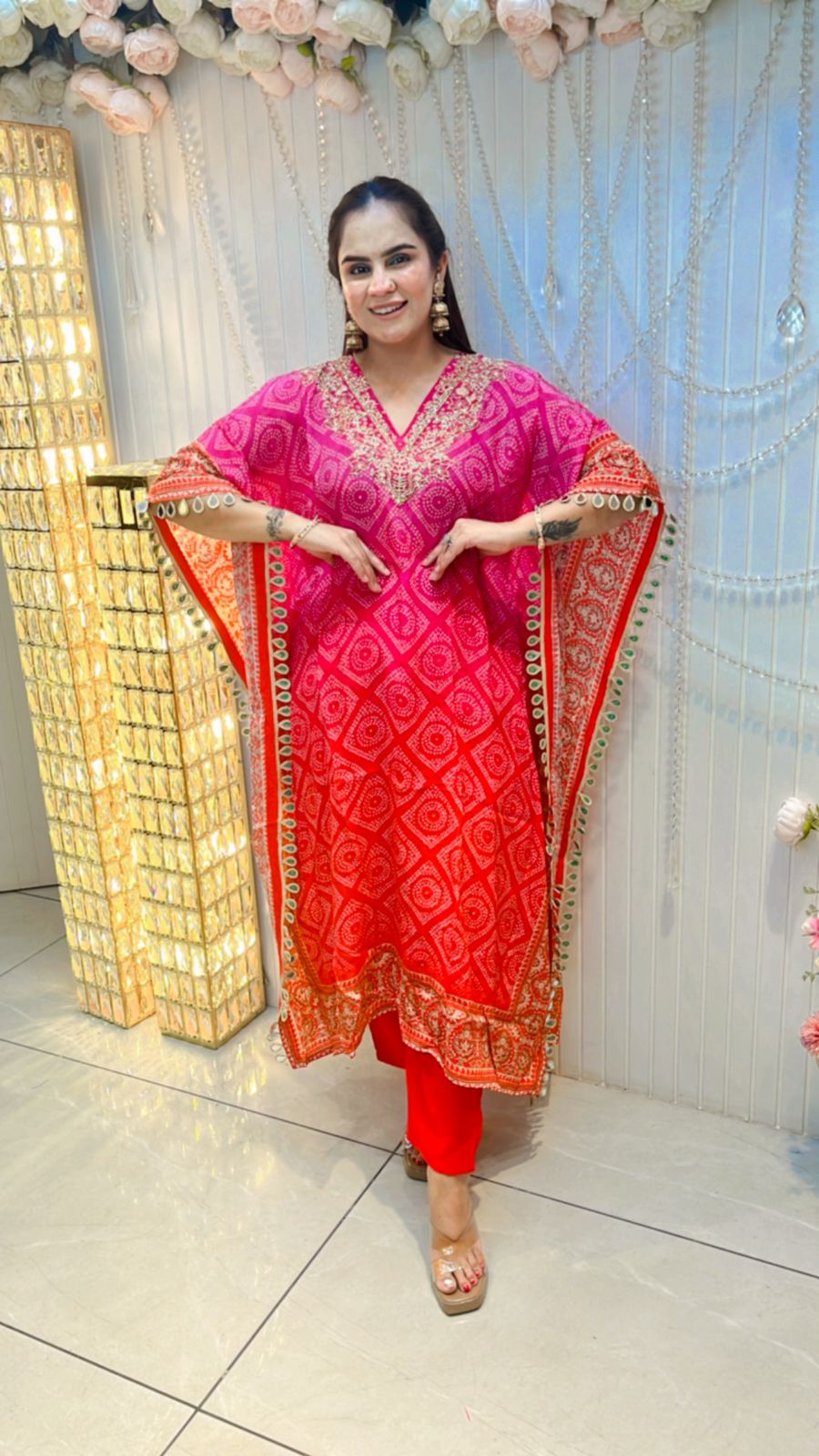 Beautiful Kaftan Suit With Heavy Neck PC111