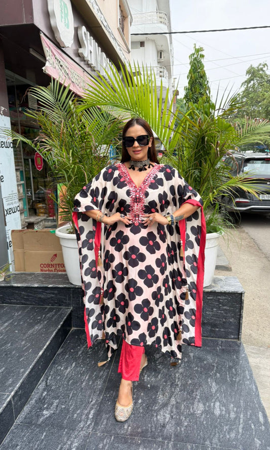 Beautiful Kaftan With Silk Pant PC1526
