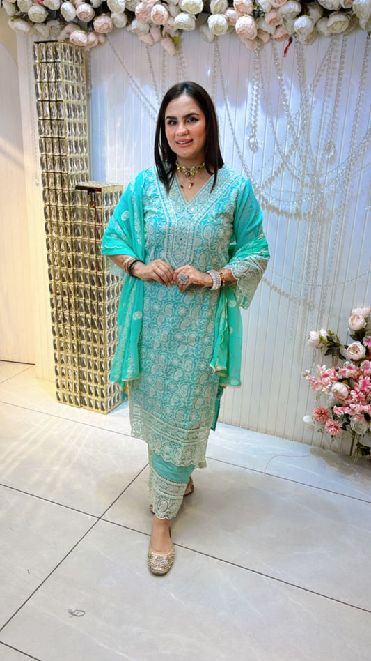 Beautiful Lace Palazzo Suit PC904