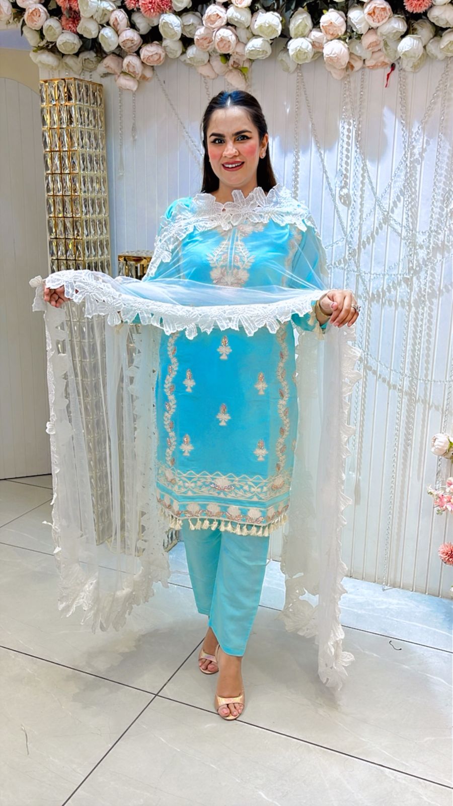 Beautiful Lace Work Suit PC1211