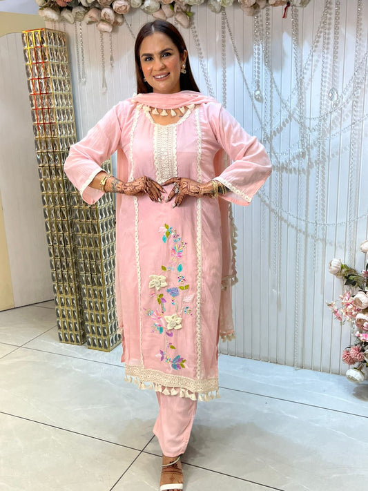 Beautiful Lace Work Suit PC1402