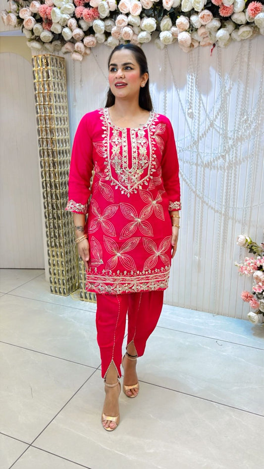 Beautiful Lace Work With Salwar Style Co-Ord Set PC1213