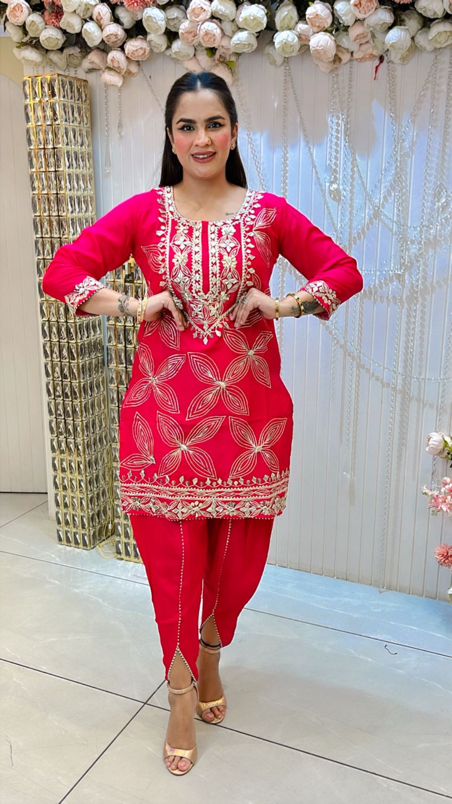 Beautiful Lace Work With Salwar Style Co-Ord Set PC1213