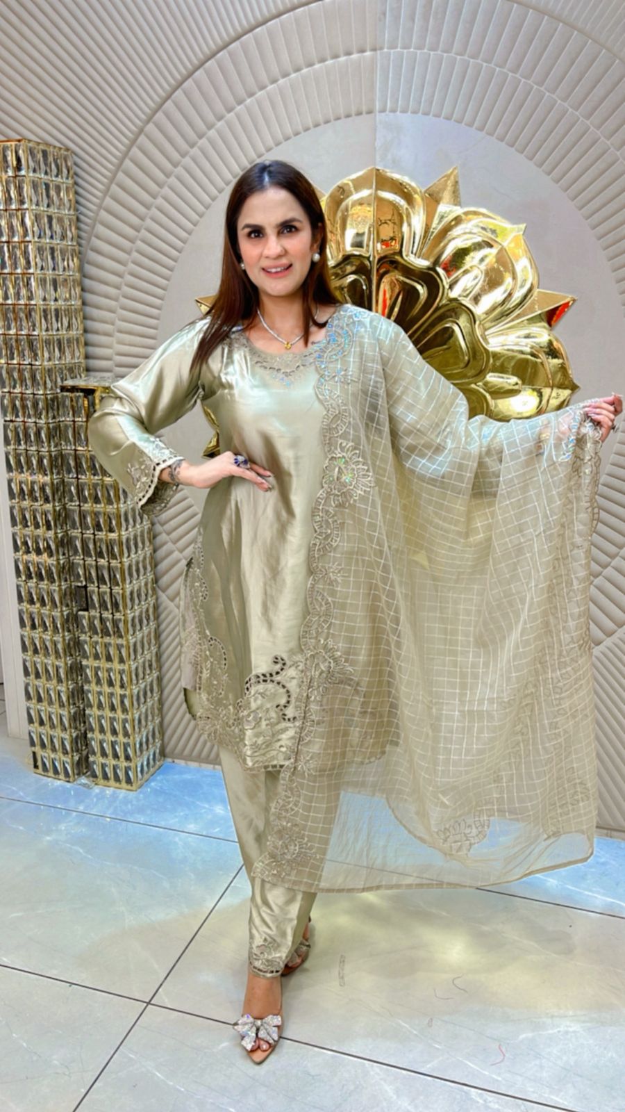 Beautiful Laser Cut Suit PC1535