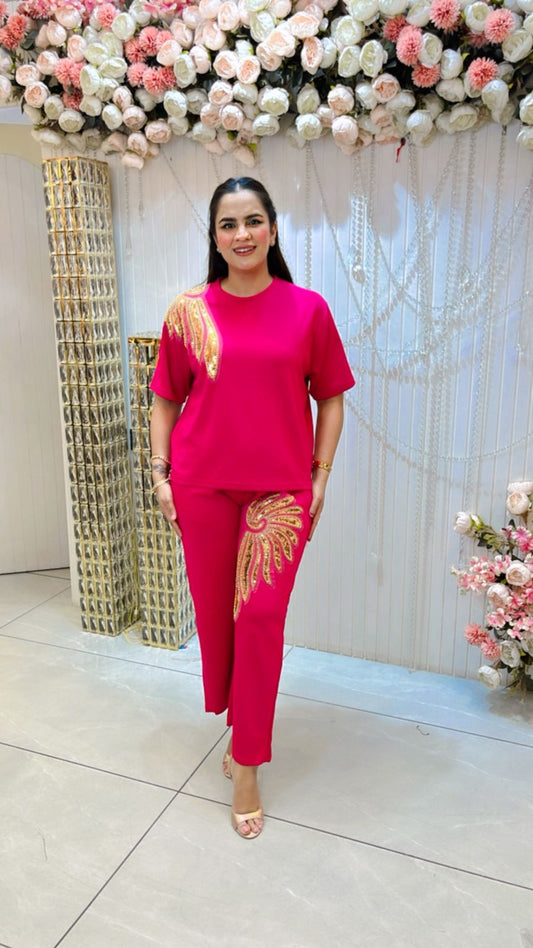 Beautiful Leaf Design Co-Ord Set PC1216