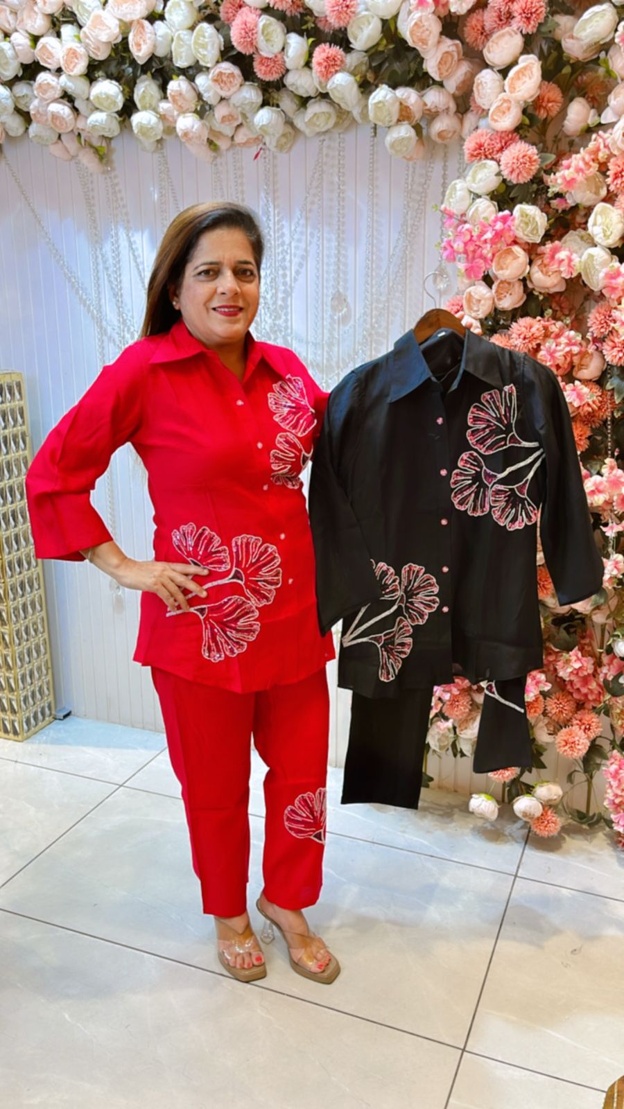 Beautiful Leave Pattern Co-Ord Set PC724