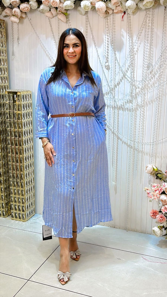 Beautiful Long Dress With Belt PC1178