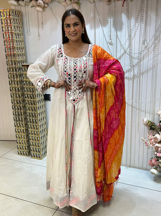 Beautiful Mirror Work Suit PC1405