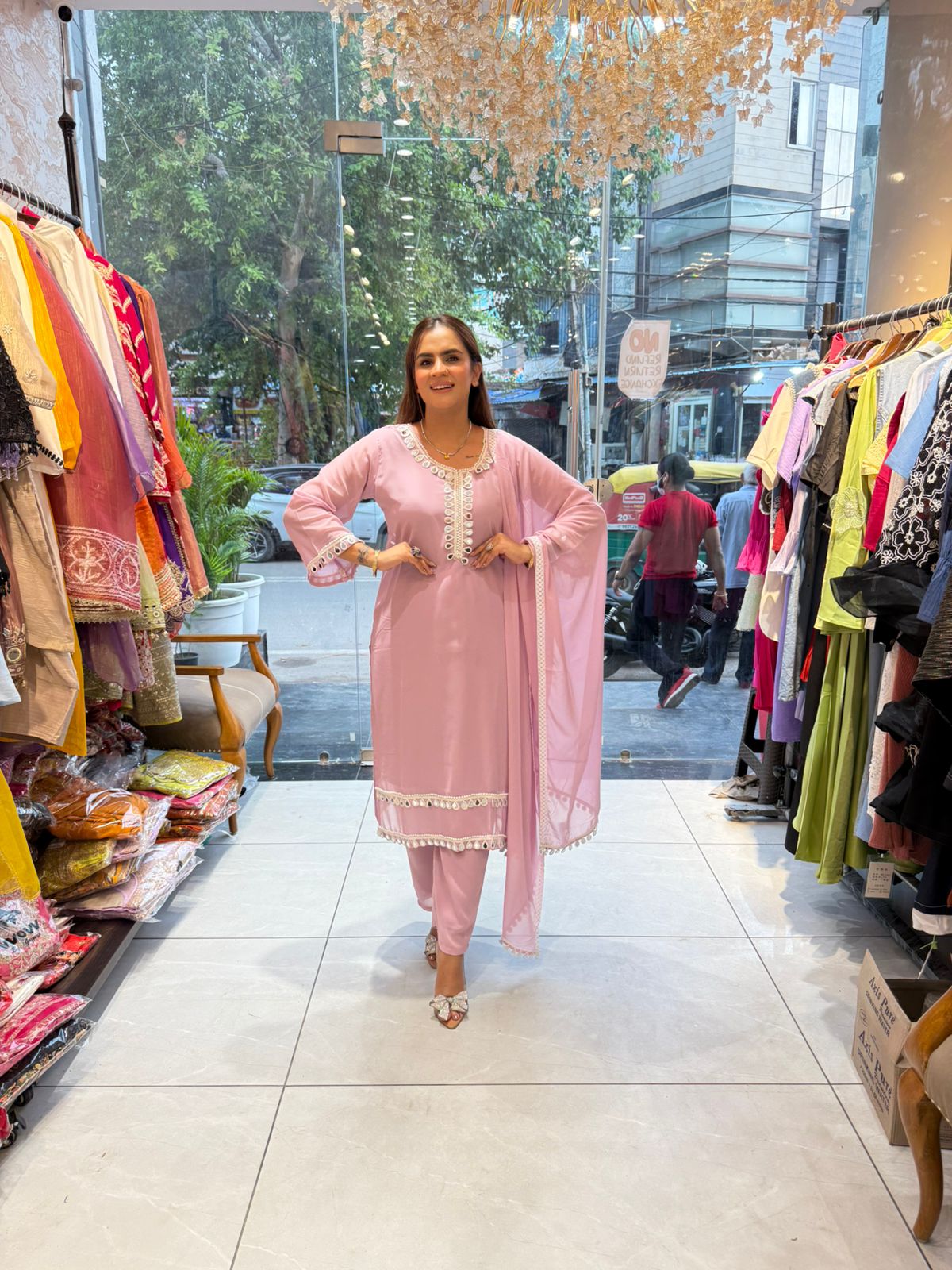 Beautiful Mirror Work Suit PC1581