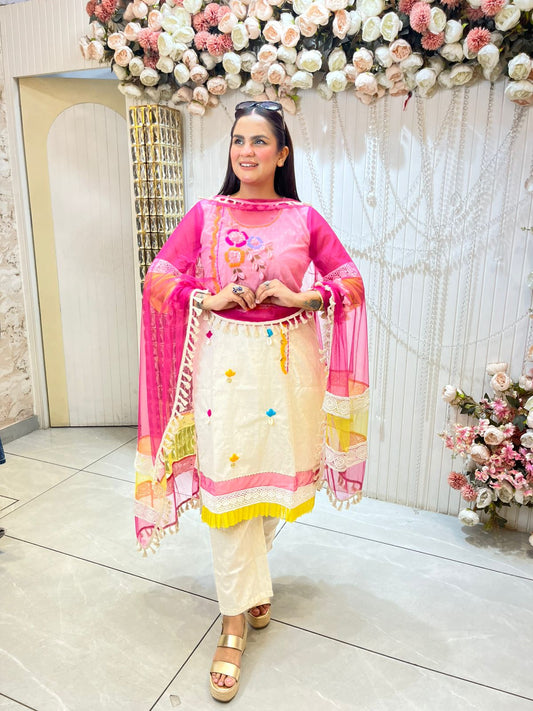 Beautiful Palazzo Suit With Lace Work PC1099