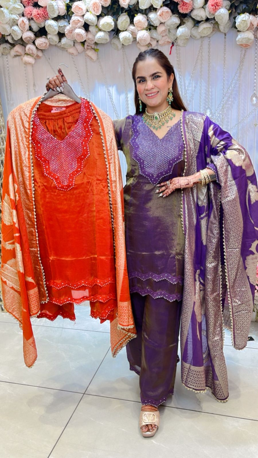 Beautiful Partywear Suit With Sequin Work PC1382