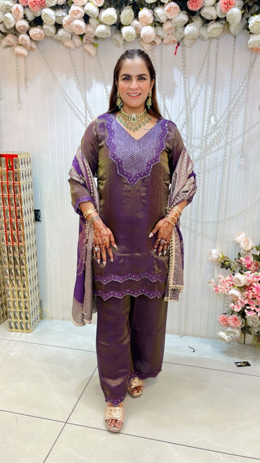 Beautiful Partywear Suit With Sequin Work PC1382