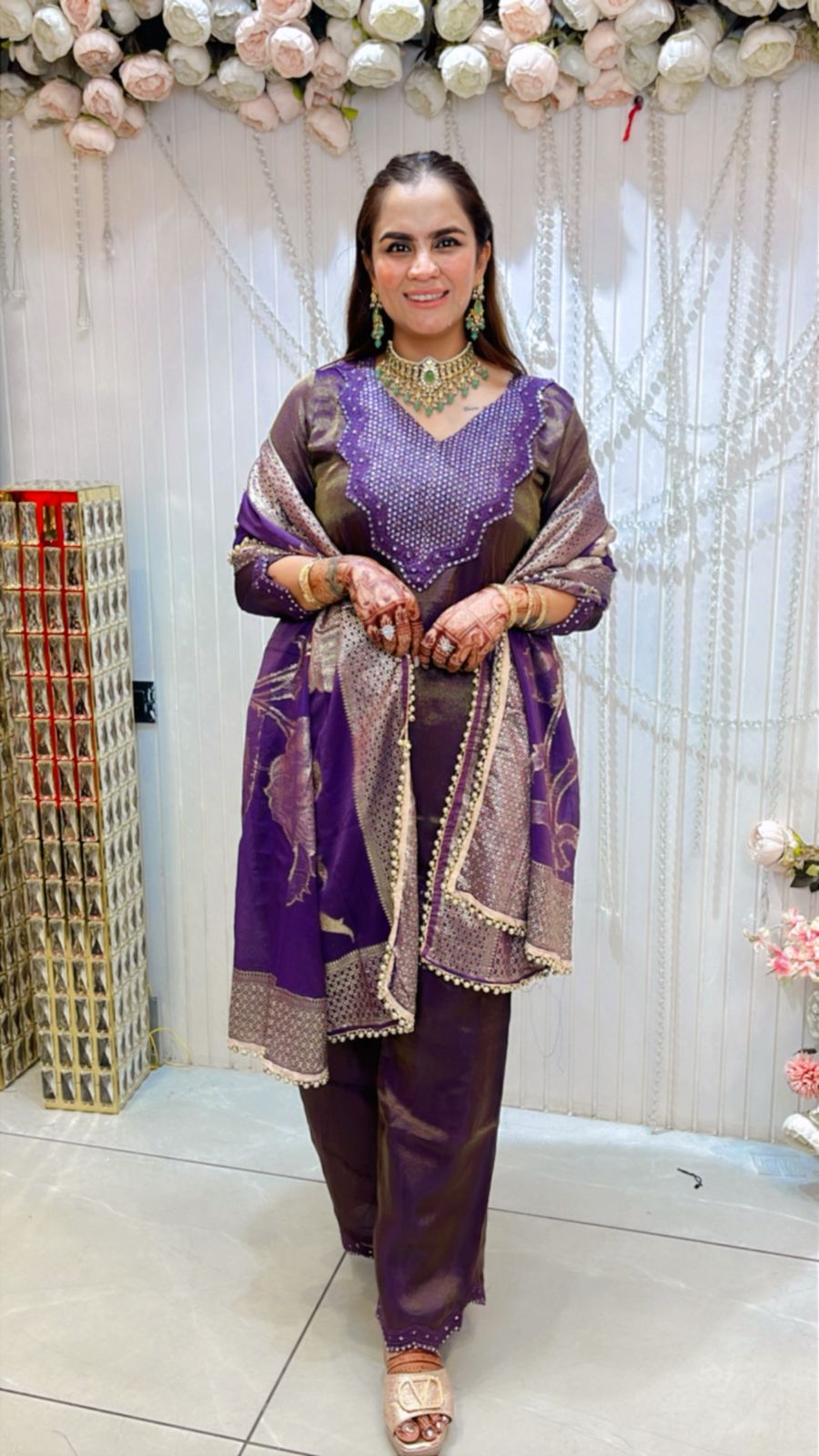 Beautiful Partywear Suit With Sequin Work PC1382
