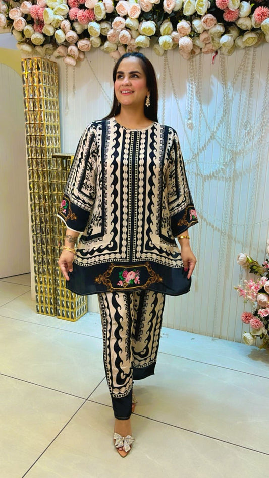 Beautiful Pattern Print CO=Ord Set PC1152