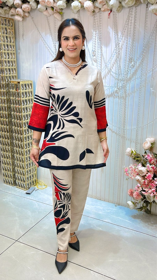 Beautiful Pattern Print Co-Ord Set PC1297