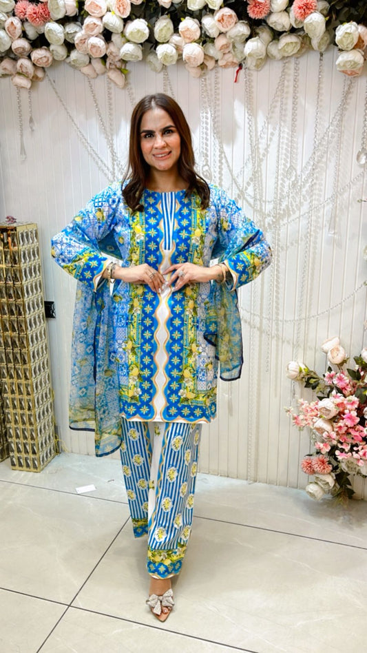 Beautiful Pattern Print Suit PC1368