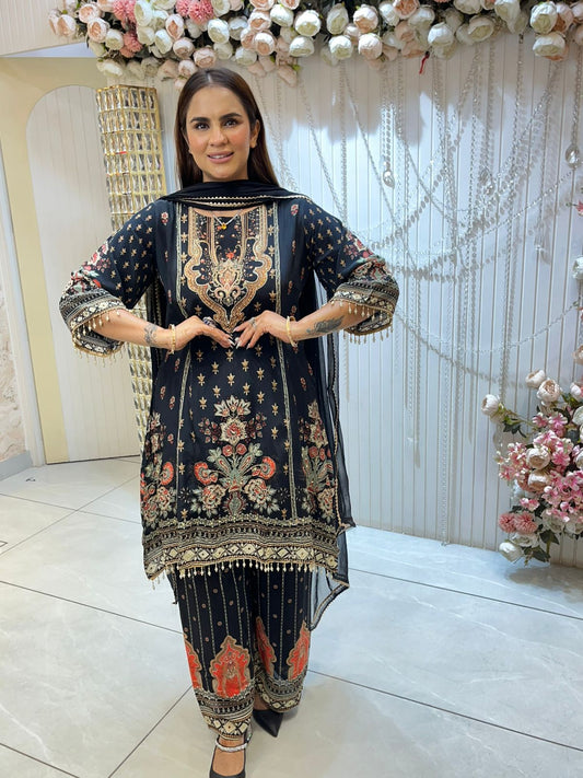 Beautiful Pattern Print Suit PC1458