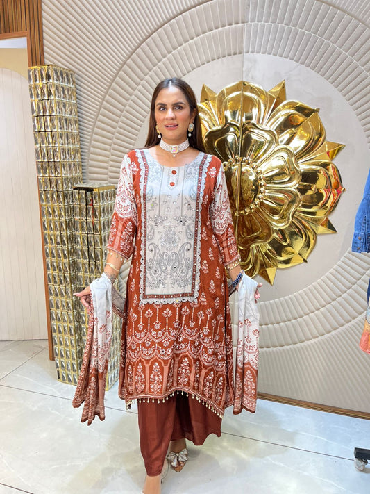 Beautiful Pattern Print Suit PC1599