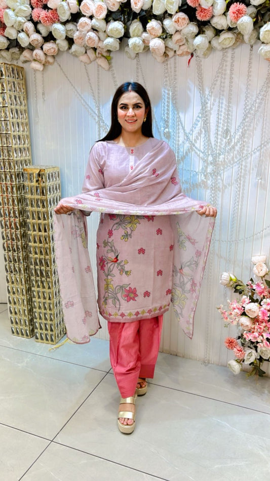 Beautiful Suit With Flower Print PC1137
