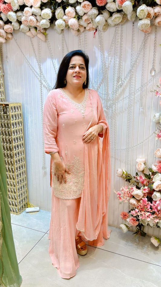 Beautiful Suit With Front Embroidery Work PC1307