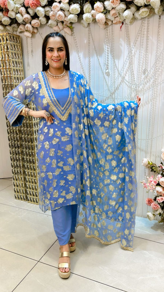 Beautiful Suit With Golden Work PC1149