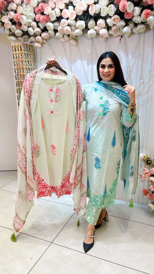 Beautiful Suit With Lace Work PC1240