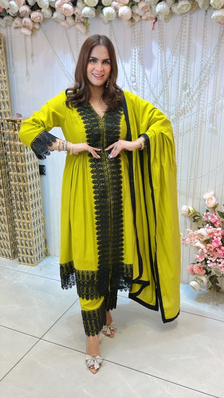 Beautiful Suit With Lace Work PC1372