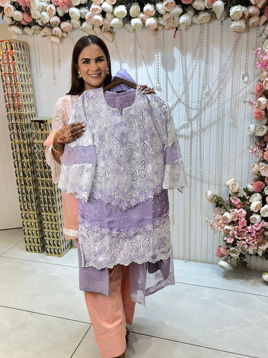 Beautiful Suit With Lace Work PC1406