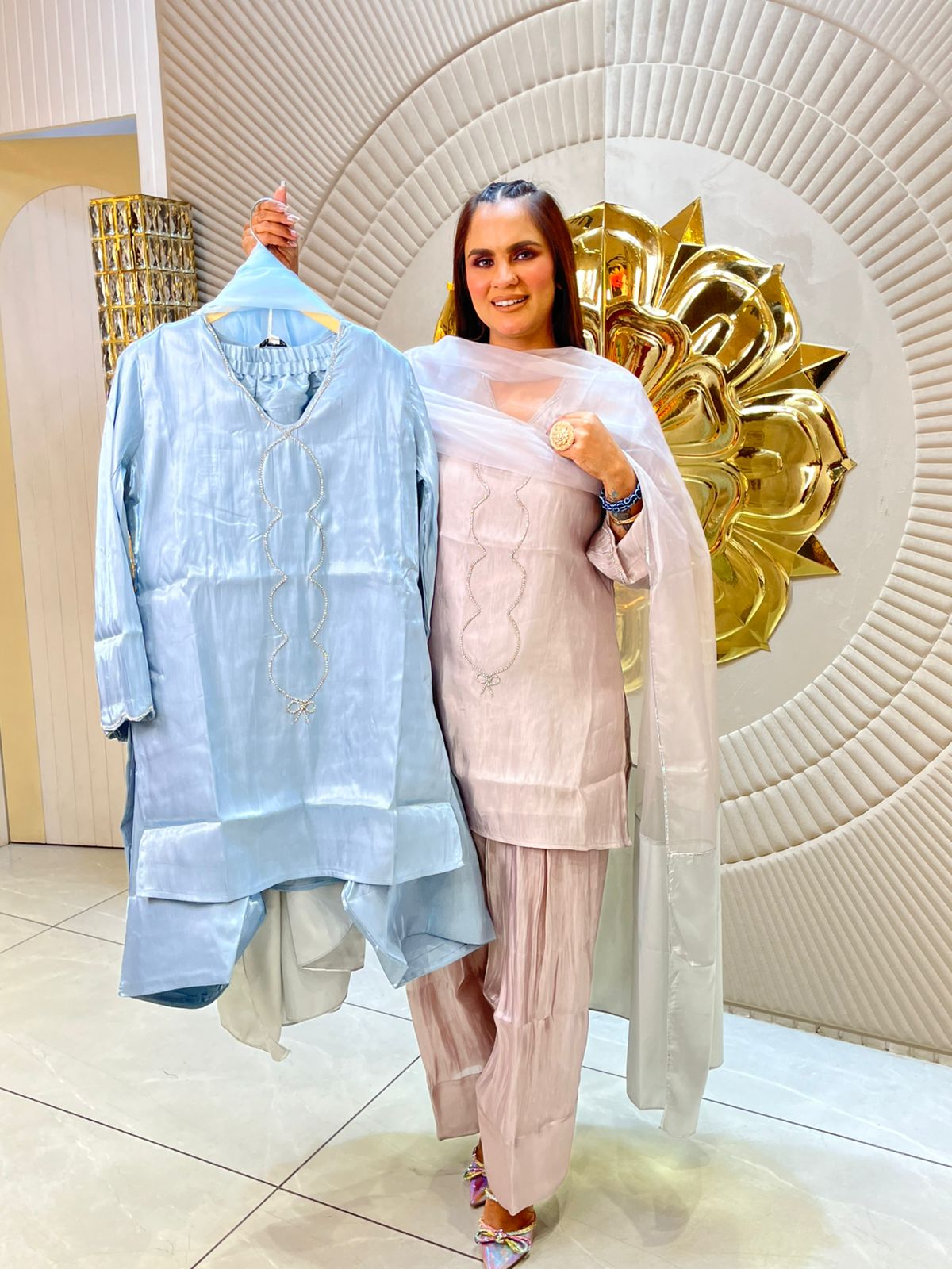 Beautiful Suit With Sequence Work PC1476
