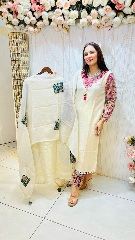 Beautiful Thread Work Suit PC710