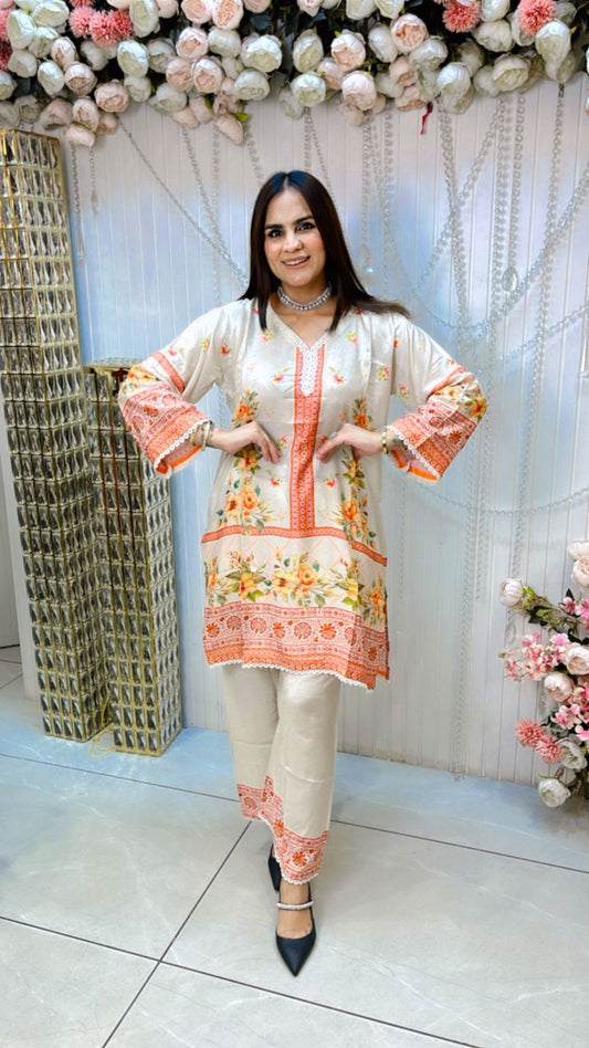 Beautiful V-Neck Palazzo Co-Ord Set PC1260